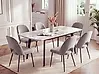 Extending Dining Table MOSBY Grey Marble 160/200 cm 90 cm