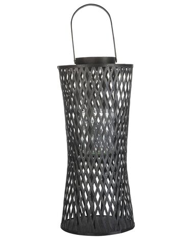 Felinar MACTAN Bambus 58 cm Negru | Beliani.ro