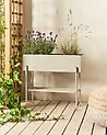 Blumentopf mit Beinen VINCA 70 cm Metall Beige