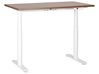 Schreibtisch elektrisch höhenverstellbar DESTINAS 120 cm 72 cm Braun / Weiß