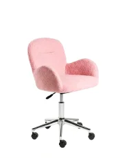 Schreibtischstuhl PRIDDY Bouclé Rosa_1125467