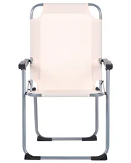 Gartenstuhl 4er Set GALATSI klappbar Metall Beige_1030552