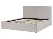 Ottoman Bed MOISSAC Fabric Light Grey 160 x 200 cm (EU King Size)_873955