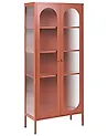 Vitrine mit Glastüren FOXTON 80 cm Metall Goldbraun