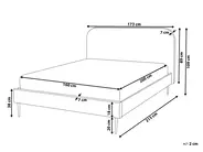 Bett mit Lattenrost Samtstoff FLAYAT 160 x 200 cm Gelb_768467