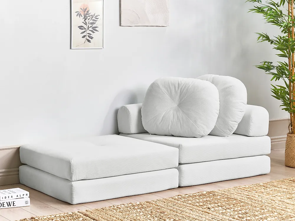 1-Sitzer Schlafsofa OLDEN Cord Cremeweiß_1174222