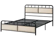 Bed Metal BREUILLET 140 x 200 cm Black_1033475