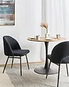 Esszimmerstuhl 2er Set ONAGA Bouclé Schwarz