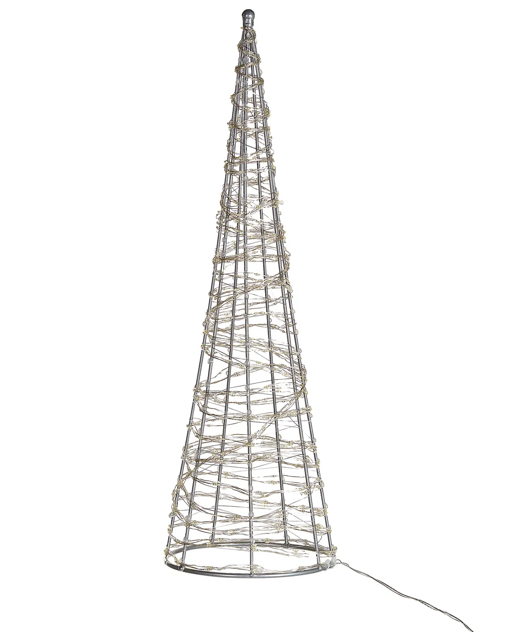 Gartendekoration LED KOTALA 57 cm Weihnachtsbaum Silber_813180