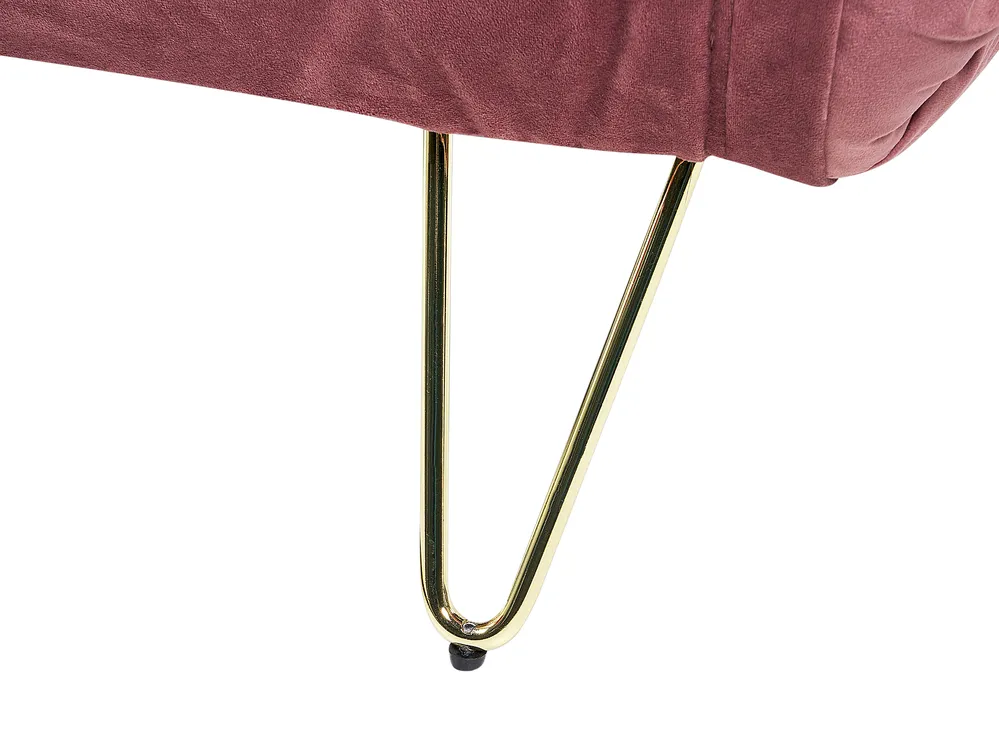 1-Sitzer Schlafsofa VESTFOLD Samtstoff Rosa_850980