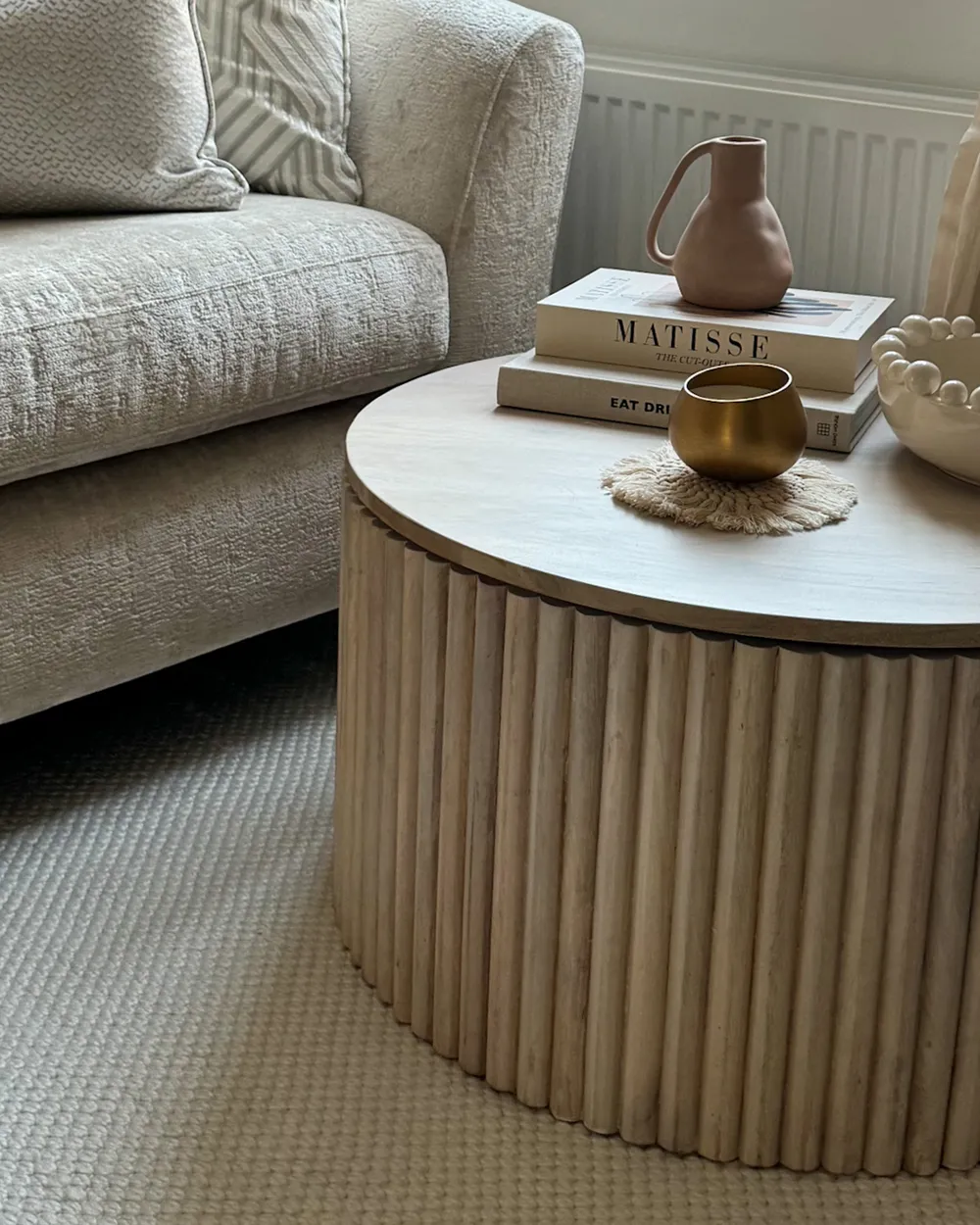 Couchtisch KIRKWOOD mit Stauraum Mangoholz Hellbraun_946639