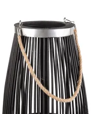 Laterne TAHITI 72 cm Bambus Schwarz_734323