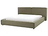 Bett mit Lattenrost Stoff LINARDS 180 x 200 cm Olivgrün