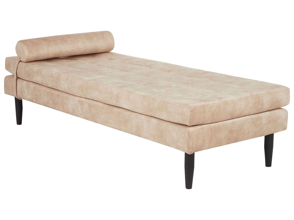 Chaise Longue USSEL Velvet Beige