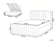 Ottoman Bed LUNAN Velvet Beige 160 x 200 cm (EU King Size)_1051389