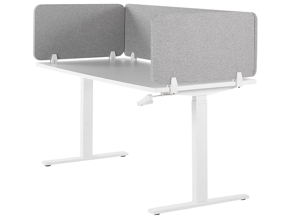 Desk Screen WALLY 120 x 40 cm Light Grey_1068070
