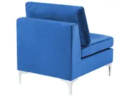 Modular Corner Sofa 5 Seater EVJA Velvet Navy Blue Left Hand_859900