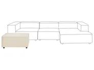 Ottomane APRICA Kunstleinen Beige_860318