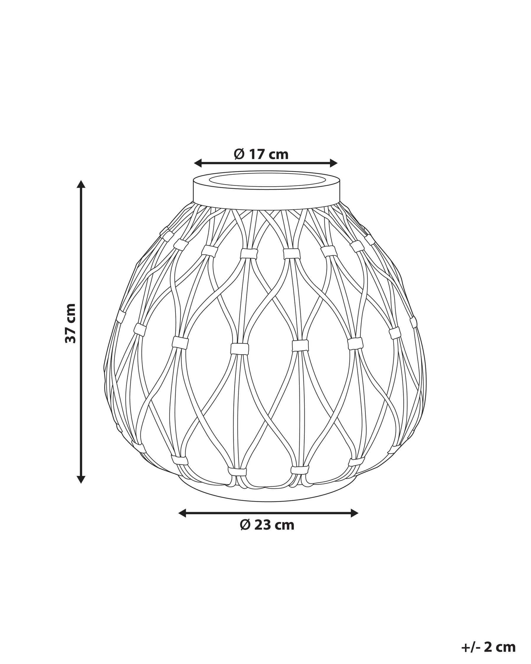 Blumenvase DOMOKOS 38 cm Keramik Hellbraun_938985