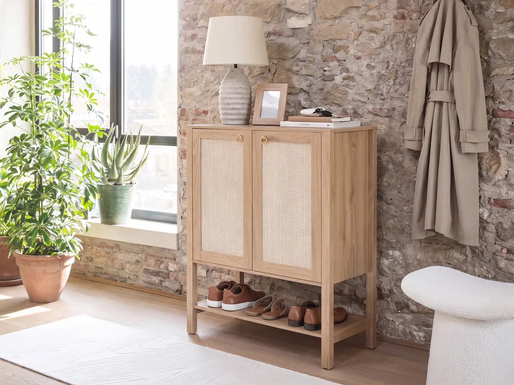 Shoe Storage Cabinet BEAULAC Light Brown_1136131