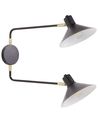Wandlampe KADASSA verstellbar Metall Schwarz