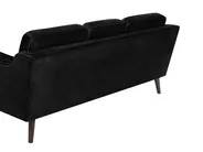 Sofa 3-Sitzer LOKKA Samtstoff Schwarz_705444
