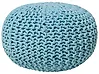 Pouf CONRAD Baumwolle Hellblau