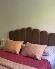 Bett mit Lattenrost Samtstoff SAUVIAN 160 x 200 cm Taupe_1154753