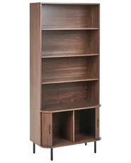 Bücherregal mit 4 Ebenen BRADLEY 180 cm Dunkelbraun_1073059