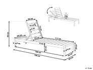 Sonnenliege NARDO mit Relaxfunktion Metall Schwarz / Silber_862934
