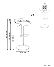 Set mit 2 Barstühlen VALENCIA drehbar Weiß_794319