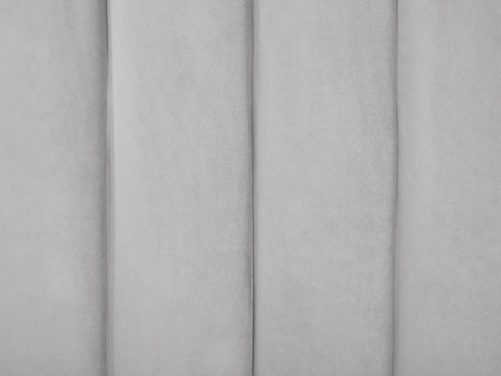 Bett mit Lattenrost Samtstoff AMBILLOU 180 x 200 cm Hellgrau_857133