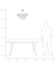 Chandelier CAPLINA Glass Brass_1005898
