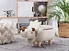 Tierhocker mit Stauraum TRICERATOPS Dinosaurier Stoff Hellgrau