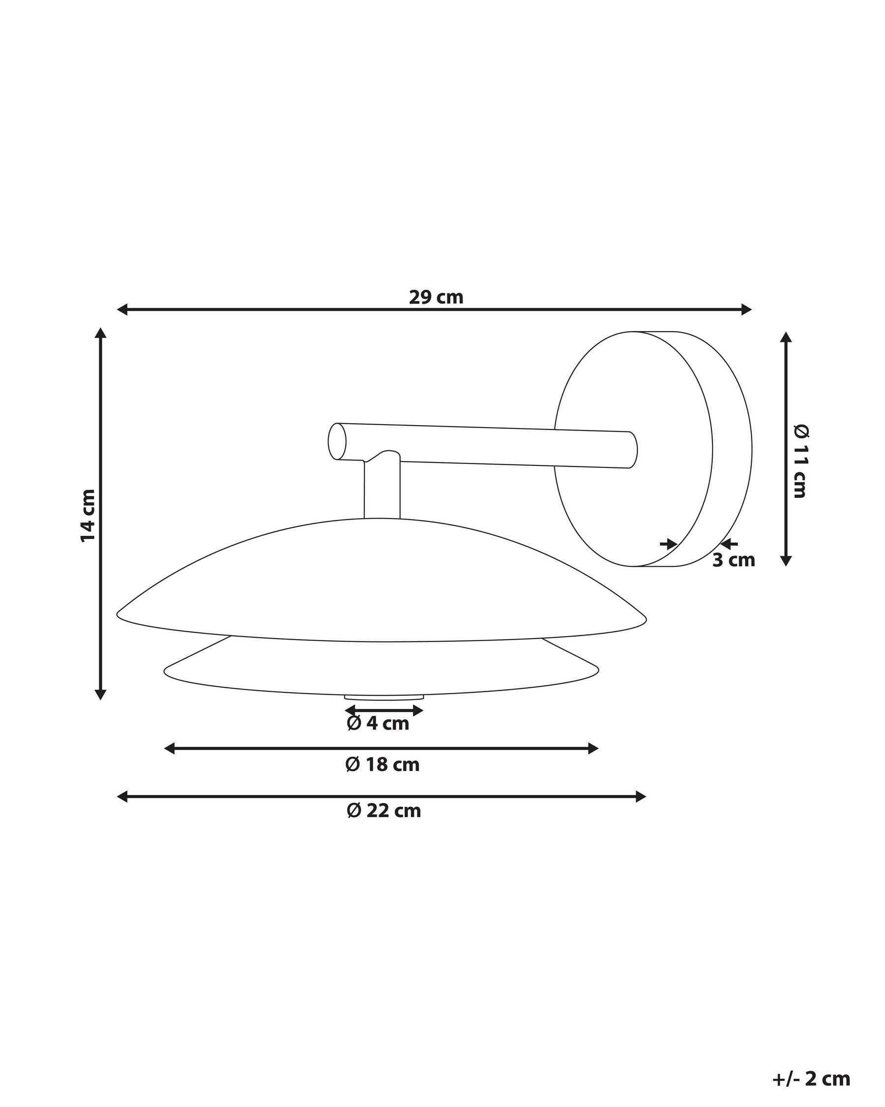 Wall Lamp LASOLO Metal White_883657