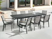 Gartenmöbel Set 8-Sitzer VALCANETTO/BUSSETO Metall Schwarz_846202