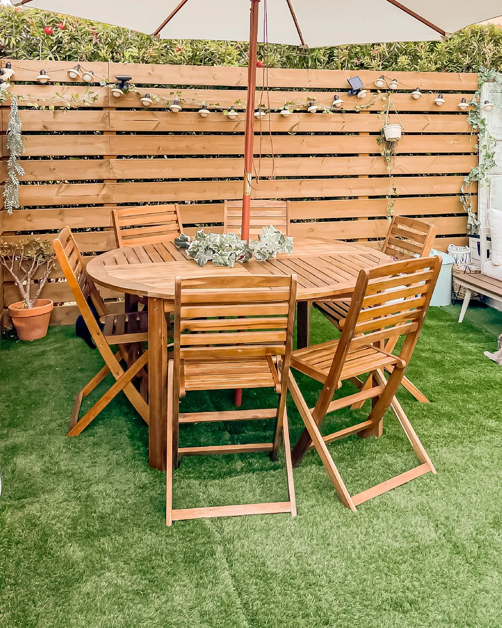 Gartenstuhl 6er Set TOLVE Akazienholz Braun_901304
