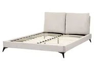 Bett mit Lattenrost Cord MELLE 160 x 200 cm Hellbeige_882218