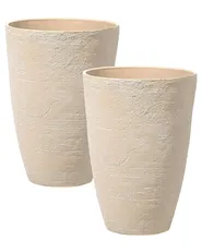 Set mit 2 Blumentöpfen CAMIA 43 cm Beige_841572