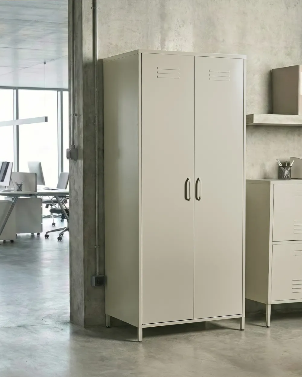 Büroschrank VARNA Metall Hellbeige