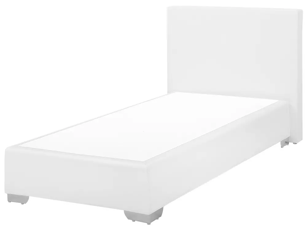 Divan Bed Faux Leather PRESIDENT 90 x 200 cm (EU Single) White_734719