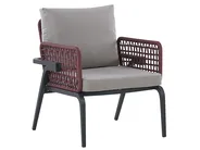 Garden Lounge Set with Table 4 Seater SCIACCA Metal Grey_825650