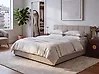 Bett mit Stauraum LAURESSES Stoff Taupe 160 x 200 cm