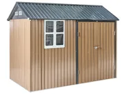 Gerätehaus NOCCIANO 313 cm 220 cm Metall Braun_1020002