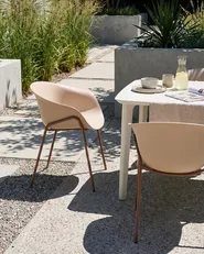 Gartenstuhl 2er Set METEORA Kunststoff Beige_1045313