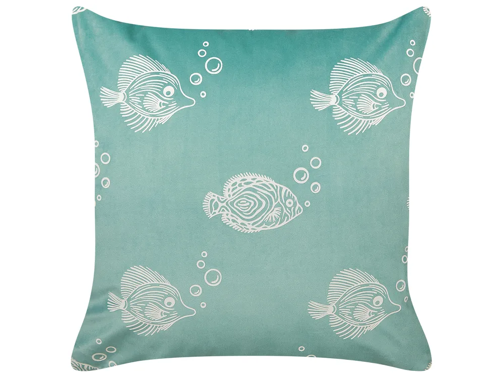 Set of 2 Decorative Cushions SOLIDAGO Velvet 45 x 45 cm Green_901971