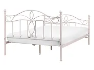 Bett mit Lattenrost Metall ANTLIA 140 x 200 cm Hellbeige_1165277