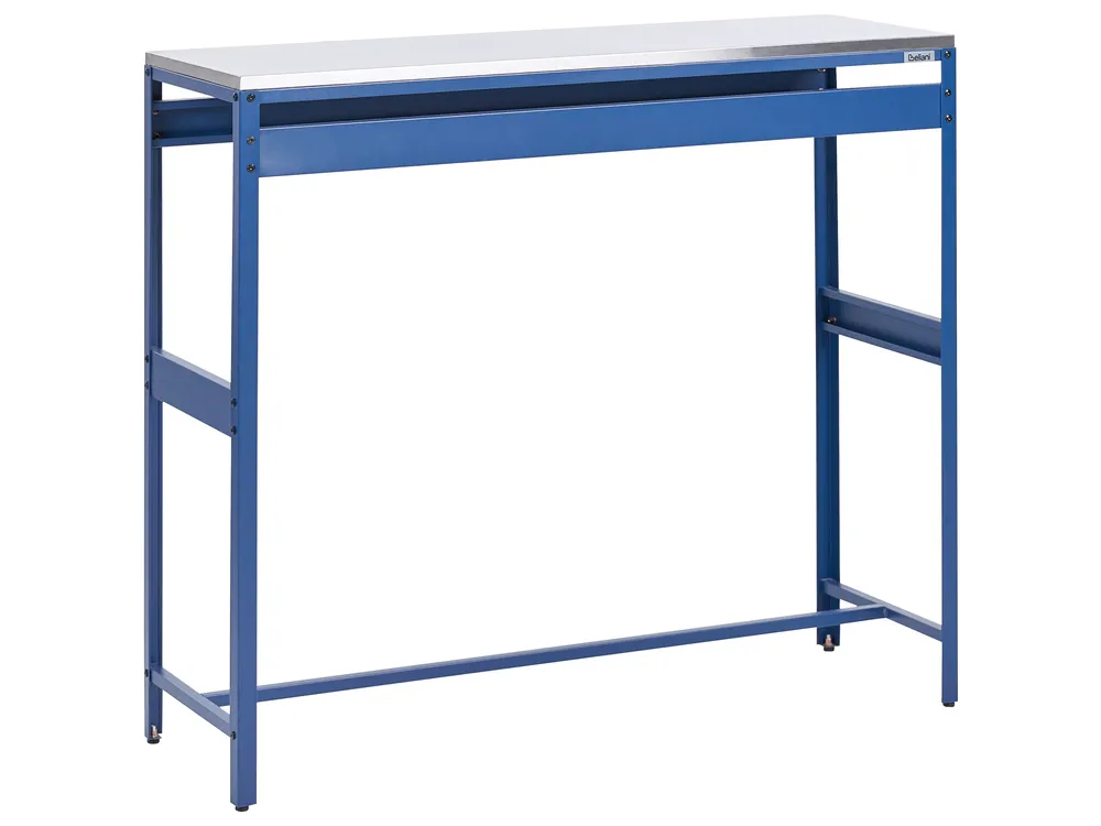 Outdoor-Bartisch MAENZA 120 cm 40 cm Metall Blau