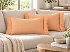 Dekokissen 2er Set TANSY 40 x 60 cm Baumwolle Orange Ohne Muster