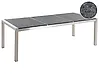 Gartentisch GROSSETO 220 cm 100 cm Granit geflammt Graphitgrau